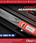 Flex Head Split Beam Torque Wrench With Easy Knob Dial Heavy Duty Clockwise Torque Industrial Grade 50 To 250 Ft Lb Range