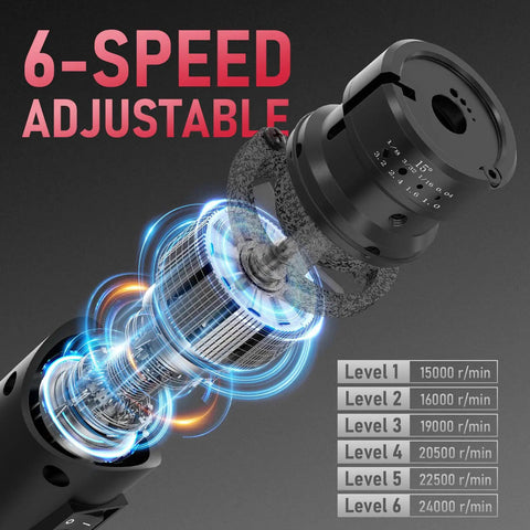 Electric TIG Tungsten Electrode Sharpener And Grinder For Welding, Handheld 110V Rotary Tool with 6-speed adjustable settings