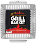 Premium Stainless Steel Grill Basket For Outdoor Grilling Extra Large Family Size Durable Veggies Fish Shrimp And Kebabs Basket