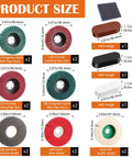 18 Piece 4 Inch Buffering Wheels Polishing Kit For Angle Grinder With Sanding Discs Wool Felt And Nylon Polishing Wheels And Polishing Paste product size chart
