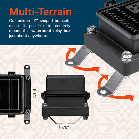 12V DC Auto Waterproof Fuse And Relay Box With Six Relay Sockets And Six Fusible Holders Bosch Style for Cars, Boats, Marine