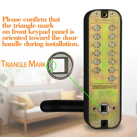 Heavy Duty Waterproof Mechanical Code Lock With Tough Keypad Deadbolt For Front Doors And Rock Solid Keyless Entry Security Plus No Sweat Mounting Hardware In Durable Matte Black