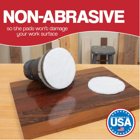 Five Inch Non Scratch Polishing Pad Set Of Ten Pro Grade Hooks And Loop Nonwoven Buffing Discs For Orbital Sander Use