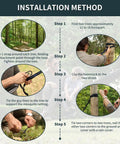 Installation steps for Camping Hammock With Mosquito Net For Outdoor Travel Portable Lightweight Parachute Nylon Hammock