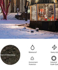 Low Voltage Landscape Lighting Copper Wire 18 Gauge 2 Conductor SPT 1 0.76mm Insulation 250 Feet White in snowy outdoor setup