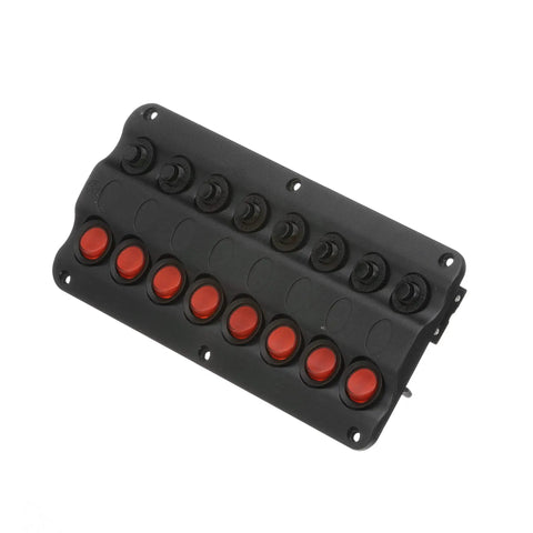 LED 12V 8 Switch Boat Distribution Panel Pre Wired And Panel Mounted With Illuminated Rocker Switches For No Fuss One Stop Marine Power Hub