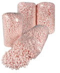 Pink Packing Peanuts For Shipping And Moving, 14 Cubic Feet Antistatic Void Fill Cushioning Supplies in clear bags.