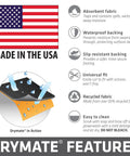 Soft Plush Tent Carpet Mat With Waterproof Backing Keeps You Warm And Dry Inside The Tent USA Made Charcoal features