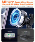 Ride Ready Magnetic Phone Holder Clamp Mount with 24 N55 Magnets demonstrating magnetic hold on smartphone