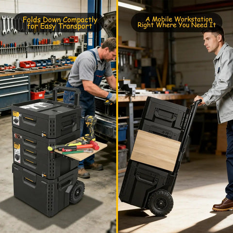 Heavy Duty Foldable Work Table For Toolbox Side Mount Turn Your Toolbox Into A Mobile Workshop With A Flat Spacious Surface For Tools Laptop Tablet And Notes On The Go It Fits Most Toolbox Systems And Stays Stable On Any Job Site