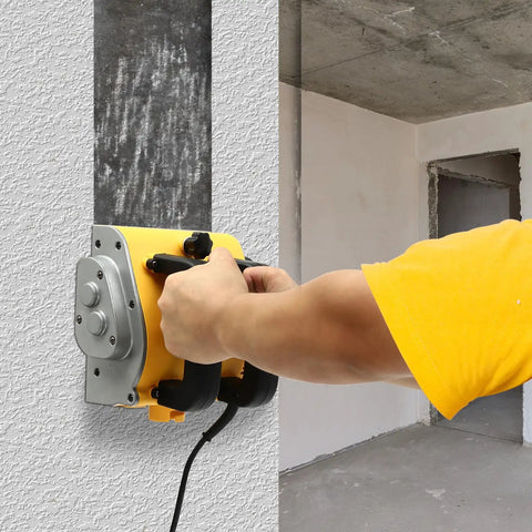 Hardcore Electric Wall Planer With Strong Motor Designed For Smooth Concrete Scraping And Fast Tile Removal adjustable depth settings in use.