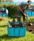 10 Piece Heavy Duty Stainless Steel Garden Tool Set With Ergonomic Rubber Handles All In One Yard Tools Kit with tote bag
