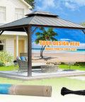 Custom Design Patio and Gazebo Backdrop Screen With UV Resistant PVC Sun Shade And Dope HD Color Printed Shade Cloth Cover