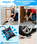 Esynic 2 Pack Heavy Duty Air Wedge Bags Kit lifting blocks for appliances, max 300 lbs load capacity, THU material, shown in use.