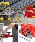 Portable Electric Hydraulic Rebar Cutter Crazy Fast 3.0 To 3.5 Second Cut 4 To 20 Mm Capacity No Sparks Low Vibration Adjustable Bolt Cutter Tool For Construction And DIY Projects Blue, red handheld tool cutting rebar