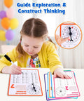 Child using Magnetic Addition And Multiplication Game Board For Kids Ages 8 To 12, Hands On Math Manipulatives For Elementary School.