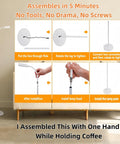 Cordless Floor Lamp With 5000mAh Rechargeable Battery, Adapter Included, Portable Gooseneck Light assembly guide.