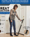 Person installing Heavy Duty Door Security Bar With One Ton Strength, Adjustable Aluminum Jammer for home security on door.