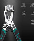 10 In 1 Wire Stripper Tool For Electrical Cables Heavy Duty Multi Tool Pliers With Wire Crimper Side Cutter CRV Steel