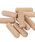 Spiral Grooved Hardwood Dowel Pins 5/8 Inch By 2 Inch-Untreated Natural Wood Joints For Furniture Building, pack of 50