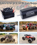 Beefed Up 2600KV Brushless Motor And 60A ESC Combo with RC cars showcasing off-road capability.