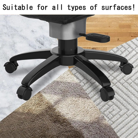 Heavy Duty Replacement Office Chair Wheels With Roll Like Butter Polyurethane Tires on multiple surface types
