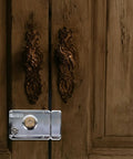 Heavy Duty Stainless Steel Front Door Safety Lock Set Featuring A Beefy Crescent Deadbolt For Foolproof Installation Rock Solid Protection And No Sweat Peace Of Mind Year Round on ornate wooden door.