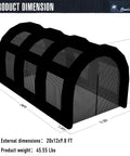 Diagram of Inflatable Baseball Batting Cage With Blower For Easy Indoor And Outdoor Practice Enclosed Training Cage
