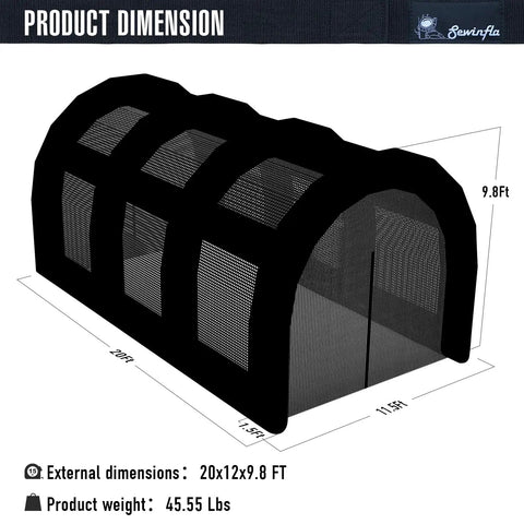 Diagram of Inflatable Baseball Batting Cage With Blower For Easy Indoor And Outdoor Practice Enclosed Training Cage