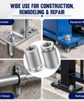 Forty Piece Pack Lead Concrete Anchors With 3/8-16 Inch Thread, Heavy Duty Masonry Fasteners For Brick Stone Walls, Hurricane Shutters And Solid Gear Construction Hardware Kit, used in brackets, pipe clamps, equipment bases, and railings.