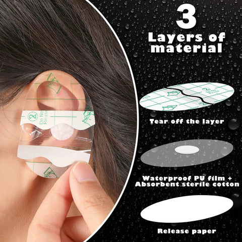120 Pcs Disposable Baby Ear Covers For Shower And Bath Waterproof Ear Protection For Newborns And Kids, Soft Green