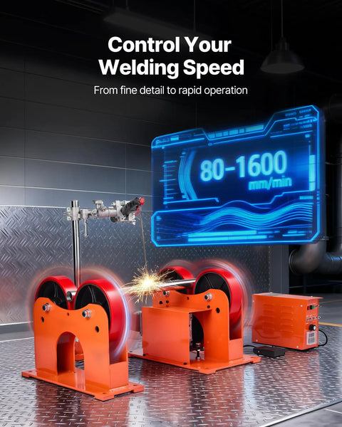 Heavy Duty Pipe Turning Rolls 2205 Lbs Capacity With Smooth Linkage Roller System adjustable wheel range during welding operation.