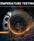 Temperature testing of Two Pack Front Disc Brake Caliper Assembly With Bracket for Chevy with sparks.