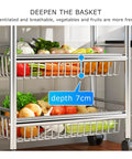 Heavy Duty Rolling Storage Shelf Cart That Is Built Different Featuring Rock Solid 304 Stainless Steel Build with fresh vegetables
