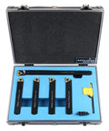 Five Eighths Inch Mini Indexable Turning Tool Boring Kit With Five Holders For A Tight Rigid Lathe Setup And TCMT325 Inserts in case