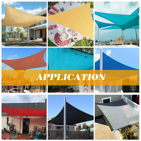 Triangle Sun Shade Sail 12x12x12 Outdoor Canopy UV Block 95 Percent HDPE Fabric For Backyard Patio Porch Garden Deck Chill Sun Shelter Sand Color Durable Weather Resistant Easy Install For Outdoor Living installation examples