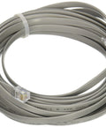 RJ12 6C6P Straight Through Modular Phone Cable, 25 Feet, Silver, durable wall jack cord with straight pinned connectors