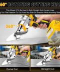 Gpaentsn 14 Gauge Sheet Metal Shears For Milwaukee M18 Brushless Cordless Tool High Torque 1600Rpm, showcasing 360° rotating cutting head.