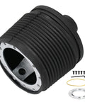 Aluminum 6 Bolt Steering Wheel Hub Adapter For Peugeot 206 1998 To 2016 Powder Coated Base Racing Grade Connector in black