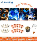 23 Pcs Plasma Cutting Torch Consumables Kit for IPT 40 IPT 60 PT 60 PT40 and MP Series with tips, electrodes, and accessories.