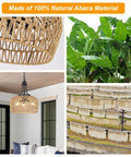 Straight Up Gorgeous Farmhouse Chandelier Featuring Three Woven Rattan Shades That Bring Total Boho Vibes To Your Dining Room Or Kitchen Island While Delivering Killer Ambient Lighting Without Any Hassle, 100% natural abaca material.