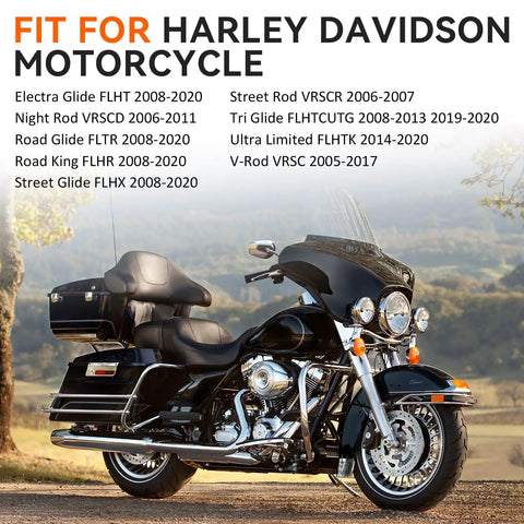 Three Set Front And Rear Sintered Brake Pads For Touring And V Rod Bikes 2005 To 2020 Fits Electra Glide shown with motorcycle model