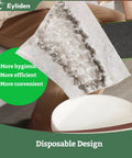 Image showing a used 24 Count Heavy Duty Pet Hair Sweeper Pad for 10 Inch Mop capturing pet fur and dust.