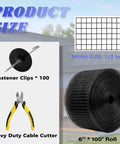 6 Inch By 100 Ft Solar Panel Bird Guard Kit With 100 Fastener Clips Anti Rust Critter Shield Rooftop Bird Wire Screen