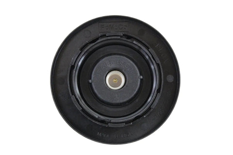 Ford Radiator Cap With Pressure Relief OEM Replacement 9C3Z-8101-B Black vehicle-specific, top view showing sealing design.