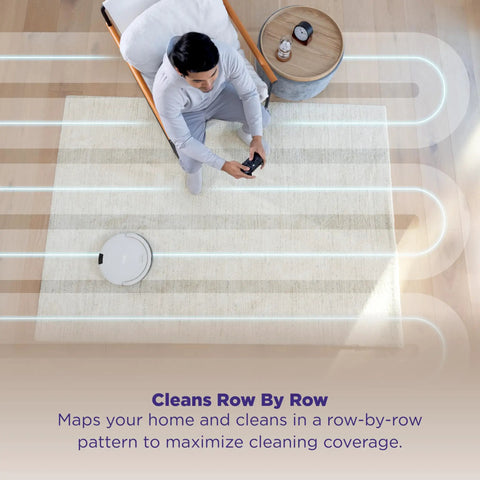 Robot Vacuum Cleaner With Beastly Suction For Pet Hair On Rugs And Hard Floors navigating living room carpet.
