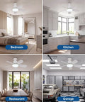 XIGUCUCN Socket Fan Light with Remote,20.5" Screw in Ceiling Fan Lights with 3 Colors Dimmable in bedroom, kitchen, restaurant, garage.