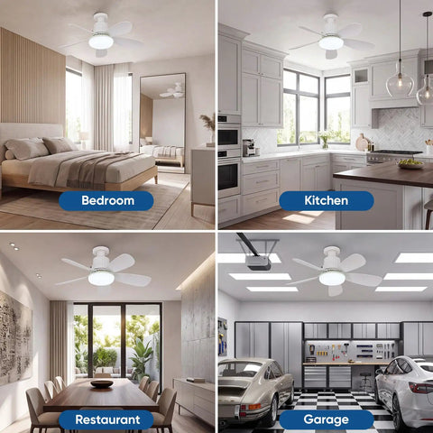 XIGUCUCN Socket Fan Light with Remote,20.5" Screw in Ceiling Fan Lights with 3 Colors Dimmable in bedroom, kitchen, restaurant, garage.
