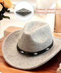 Kickass Diamond Shape Rivets With Screw Back Studs For Leather Crafting And Jacket Embellishment Heavy Duty Zinc Alloy Decorative Conchos Buttons on grey hat