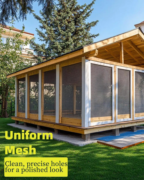 Outdoor patio with Heavy Duty One Half Inch Hardware Cloth Mesh Roll Forty Eight By One Hundred Feet 19 Gauge Hot Dip Galvanized